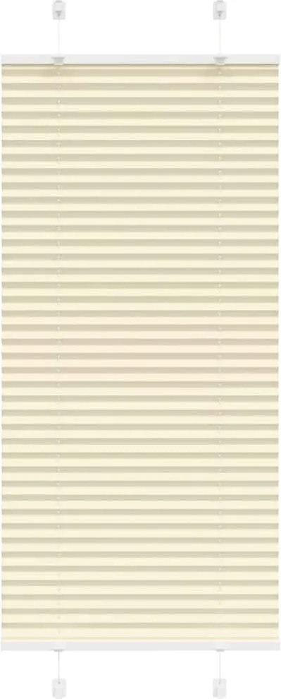 vidaXL Jaluzea plisată Crem 60x100 cm Lățime țesătură 59,4 cm