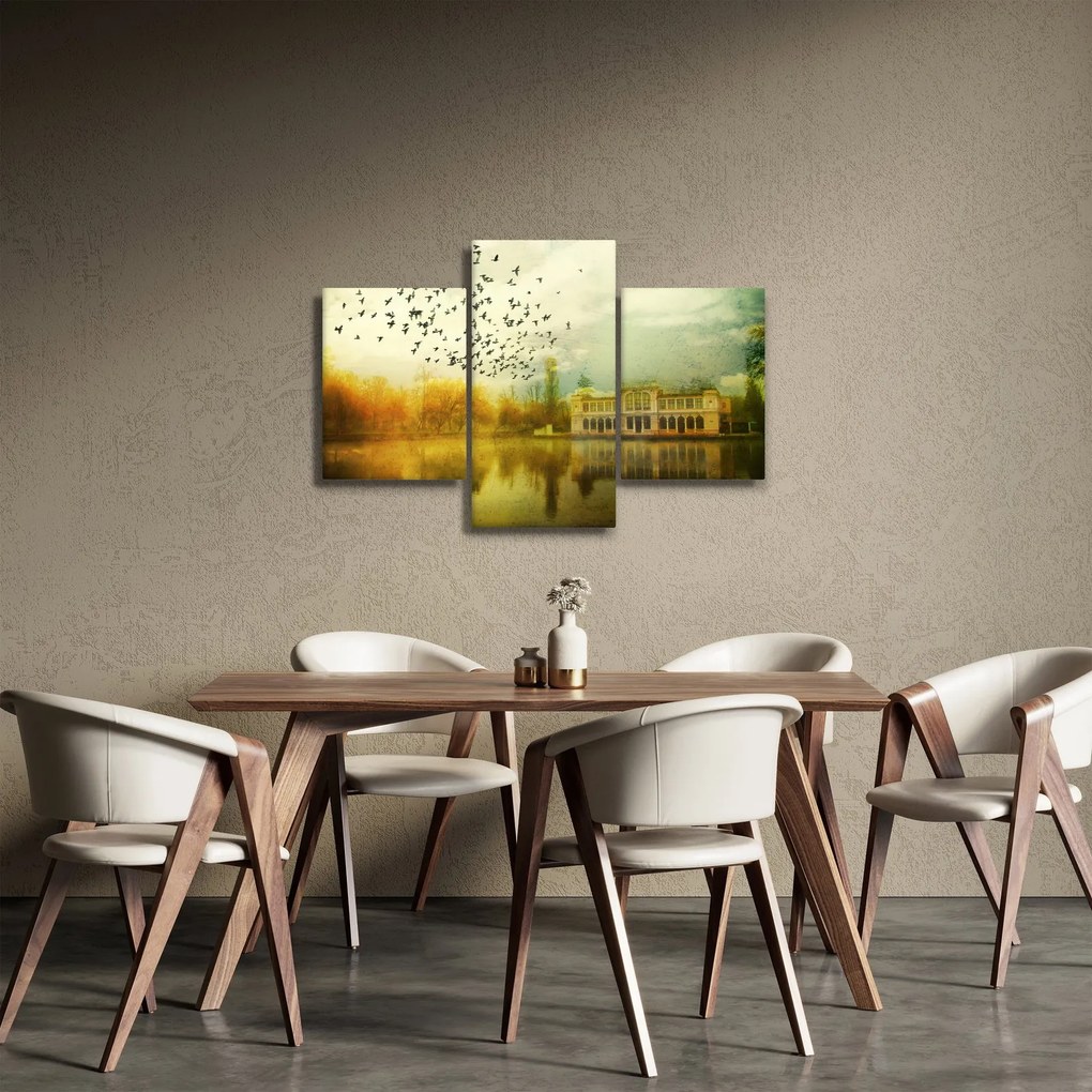 Tablou peisajului pictat cu sediul (90x60 cm)
