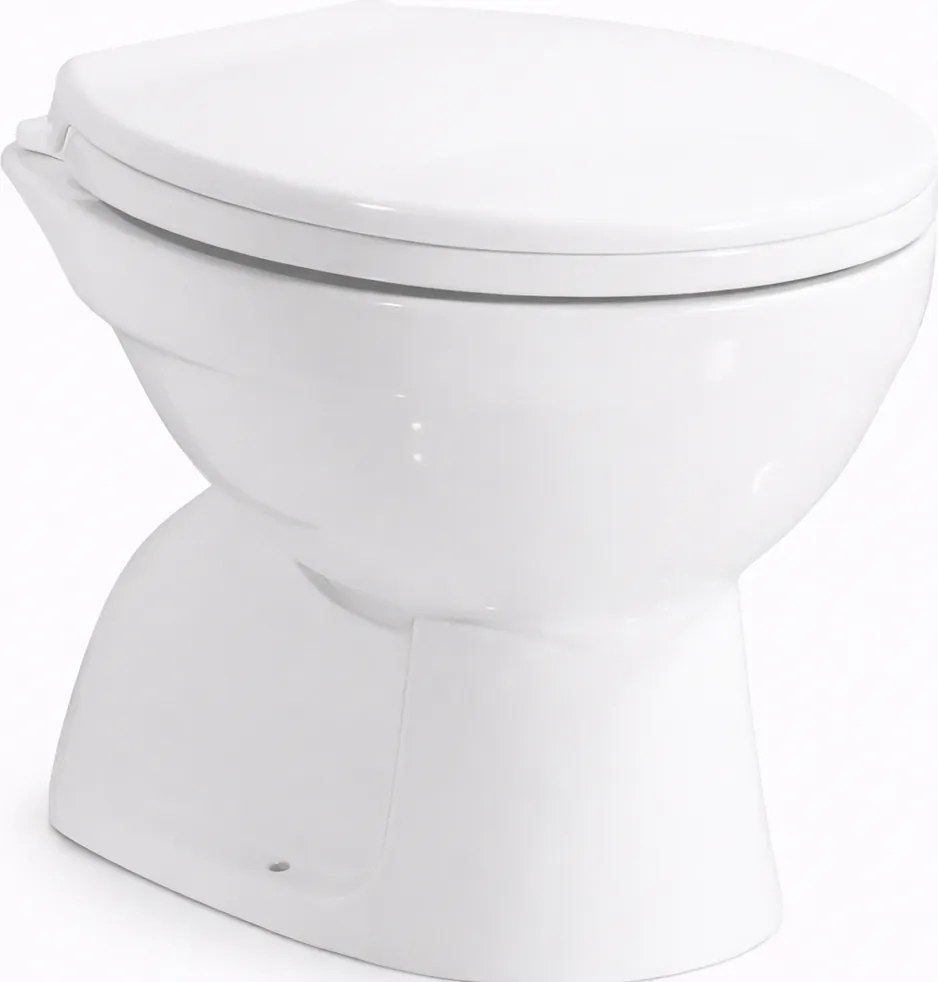 EUROPA || Vas toaletă cu spălare adâncă, cu capac WC, ceramică, alb, evacuare verticală