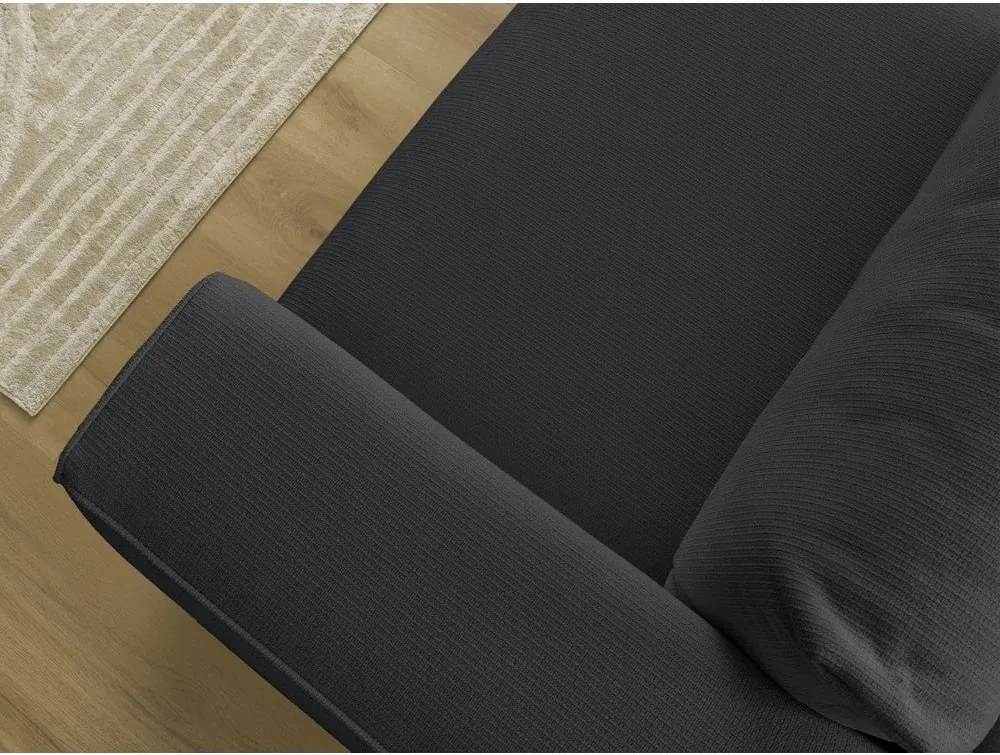 Canapea neagră extensibilă/cu spațiu de depozitare 265 cm Ezechiel – Bobochic Paris