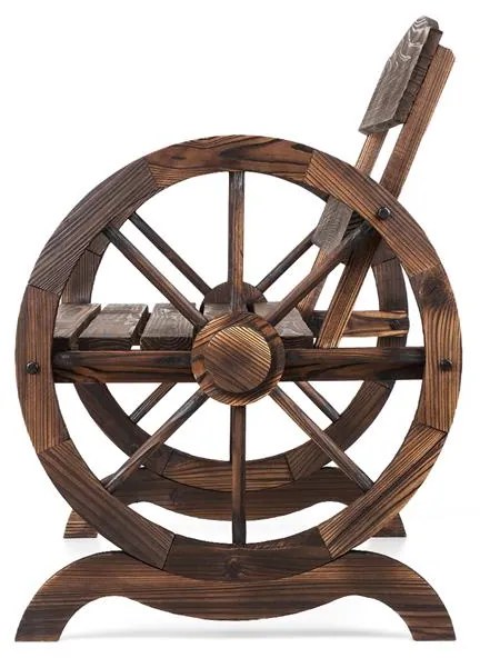 Ammergau scaunde grădină , roți de lemn, 108x65x86cm pin flambat