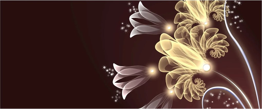 Tablou - Flori strălucitoare (120x50 cm)