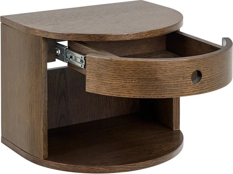 Noptieră în culoare naturală închisă cu aspect de lemn de stejar Paron – Actona