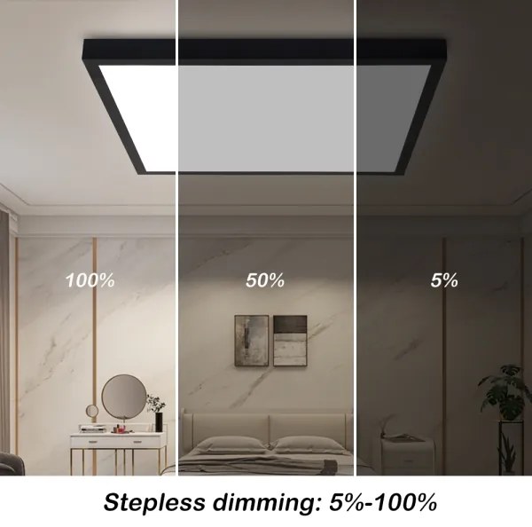 Brilagi-LED FRAME SMART - Lampă de baie dimmabilă LED/50W/230V IP44, negru, cu telecomandă