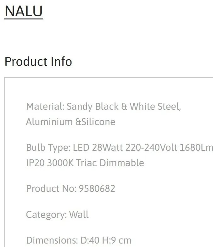 Aplica LED stil ambiental NALU diametru-40cm, 3000K NVL-9580682