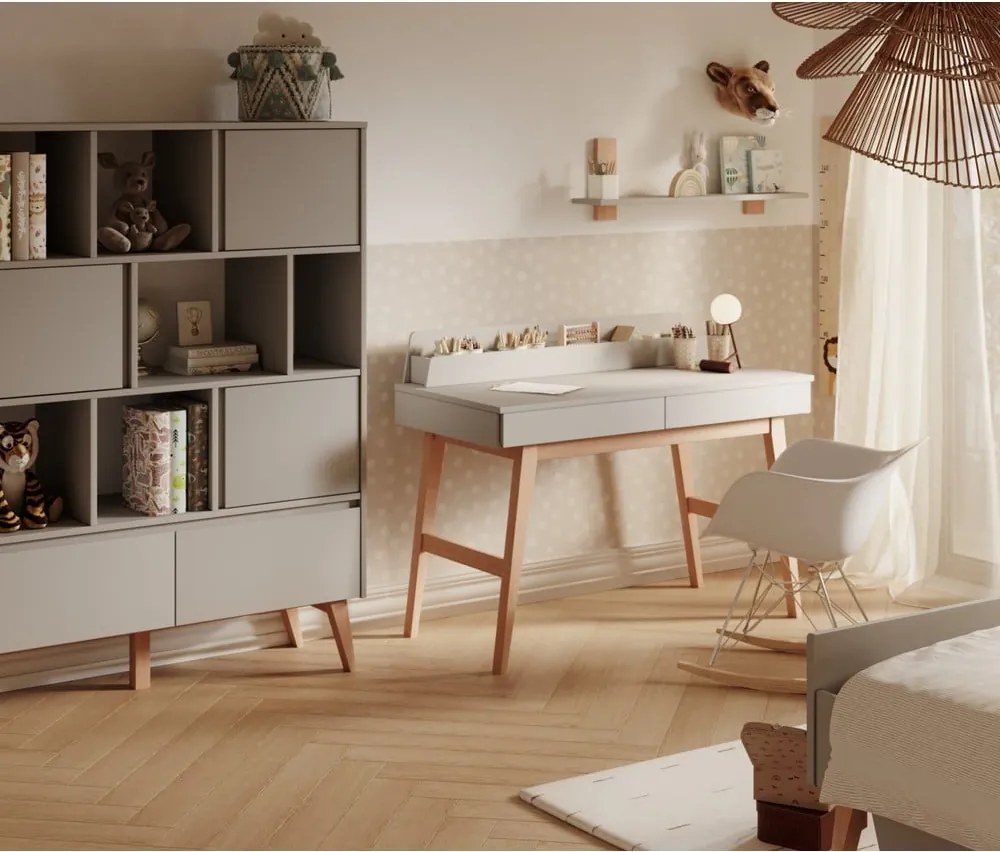 Birou pentru copii cu blat alb 60x120 cm Swing – Pinio