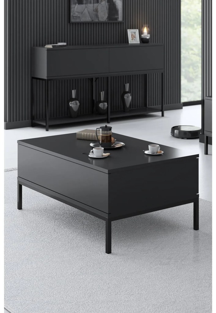 Masă de cafea Lurde (antracit + Negru). 1089588