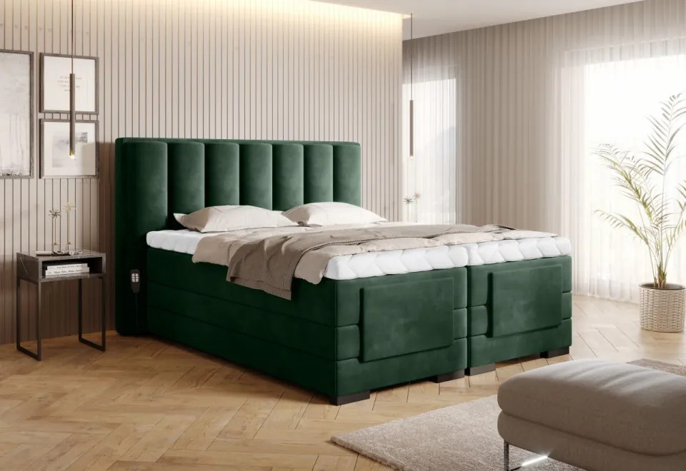 Pat electric ajustabil, 160x200 cm, Veros 163, Eltap (Culoare: Verde inchis - Loco 35)