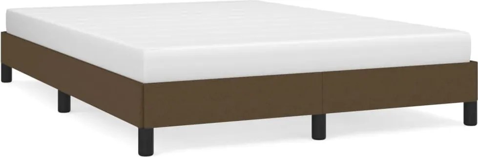 vidaXL Cadru de pat fără saltea, maro închis, 140x200 cm, textil