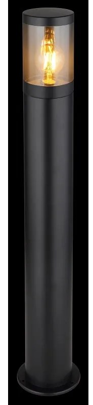 Stalp mediu pentru exterior design modern IP44 Xeloo negru, fumuriu