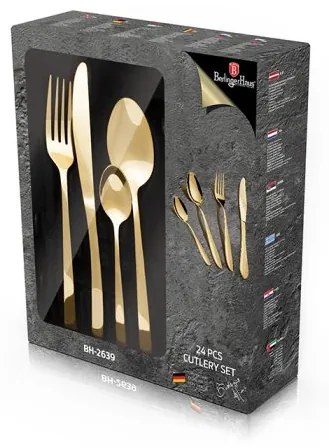 Set tacamuri 24 piese Berlinger Haus, auriu lucios BH 2639
