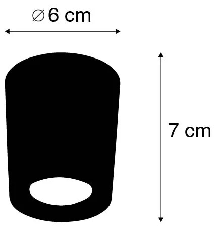 Spot modern de plafon negru, cu LED inclus, IP55 - Livia