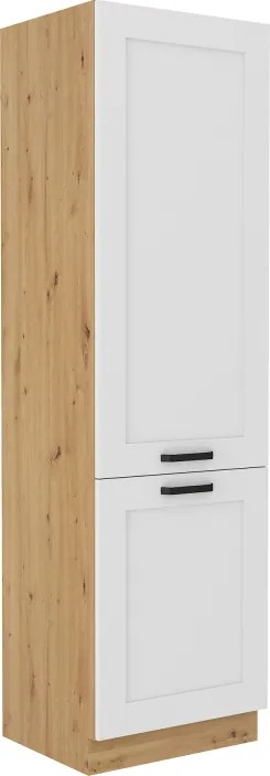 Dulap Pentru Frigider Incorporabil LULA 60 LO-210 2F Stejar Artisan/Alb