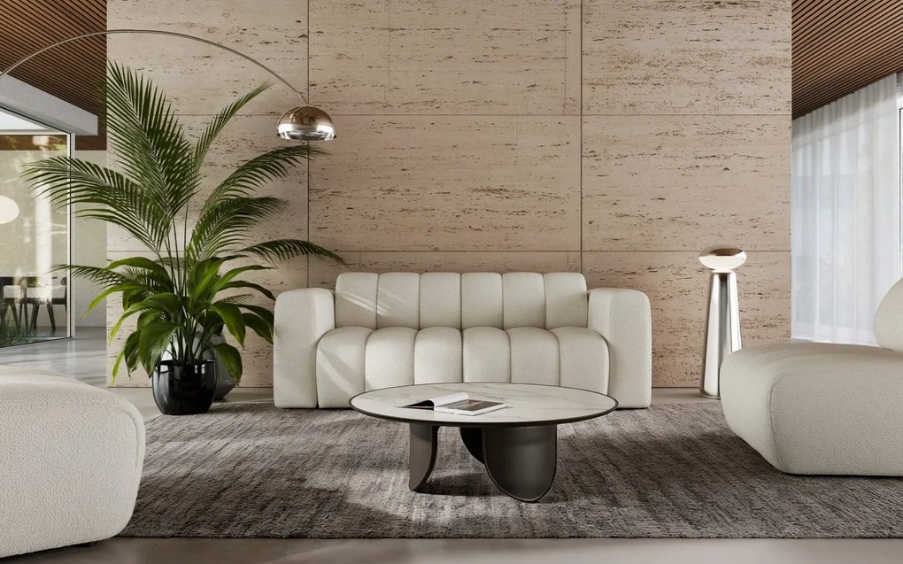 Canapea lemn masiv Bummel, 210 × 97 × 77 cm