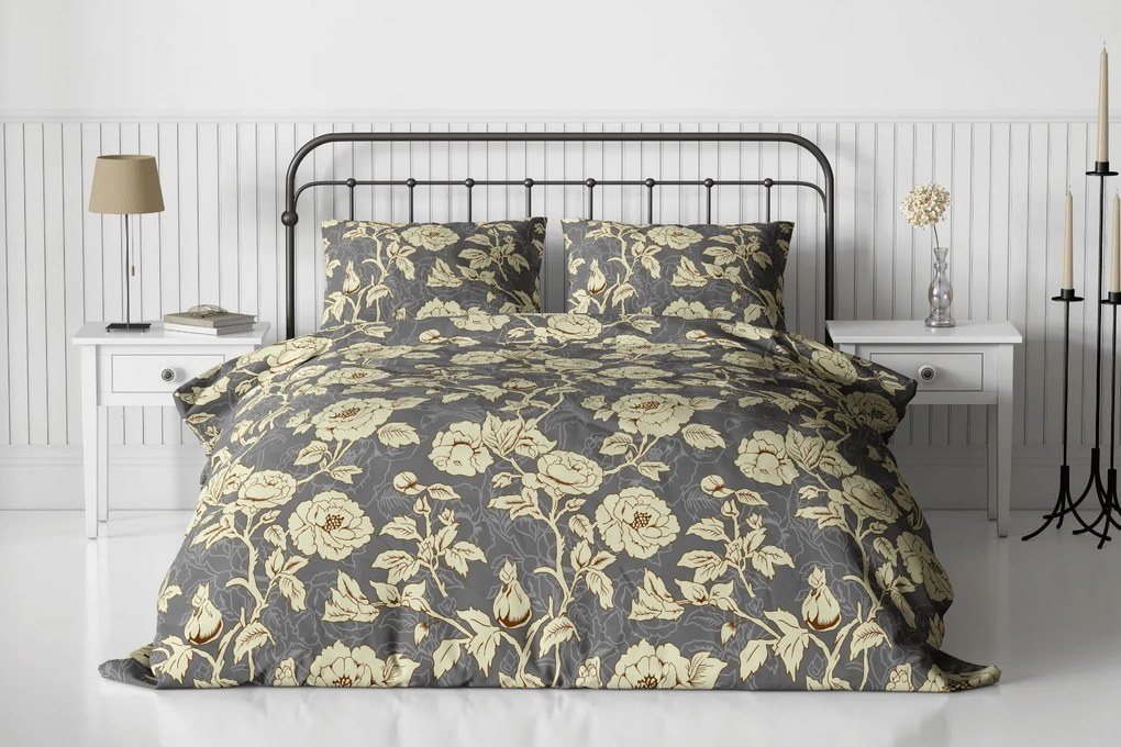 Lenjerie de pat flanelata LUXFLOWER gri Dimensiune lenjerie de pat: 70 x 90 cm | 140 x 200 cm