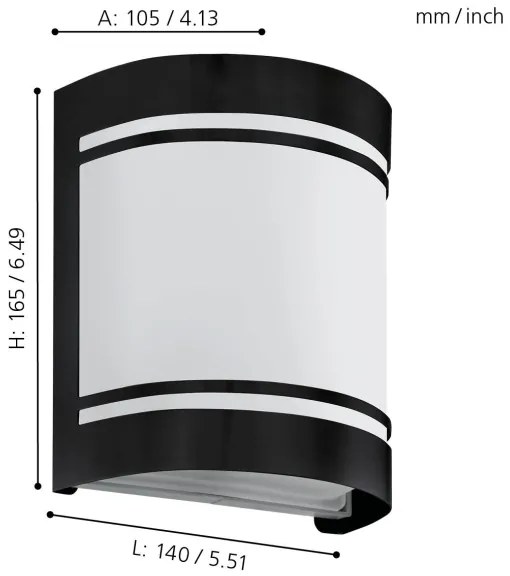 Aplică de exterior CERNO 1xE27/40W/230V IP44 Eglo 99565