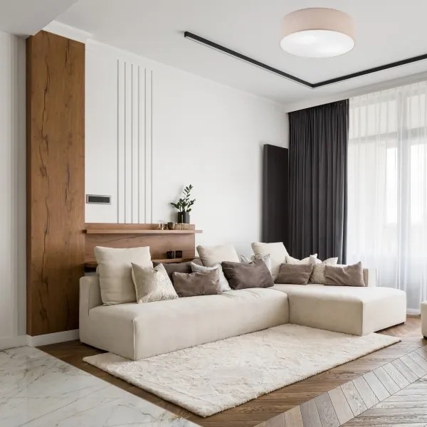 Plafonieră SIRJA DOUBLE 4xE27/15W/230V d. 45 cm bej