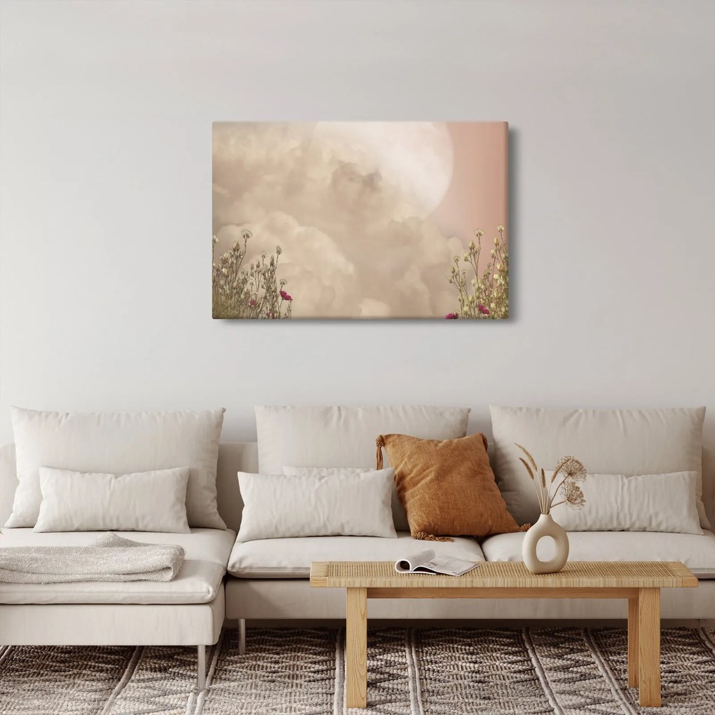 Tablou - Luna plină roz (90x60 cm)