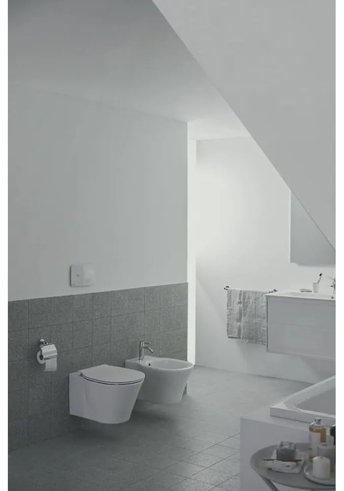 Vas wc suspendat Ideal Standard Connect Air AquaBlade alb lucios cu capac soft close inclus