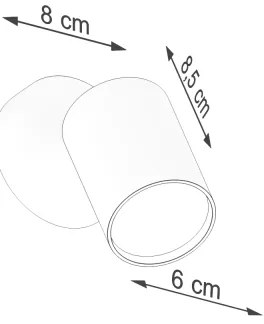 Spot de perete LEMMI 1xGU10/40W/230V negru Sollux SL.1126