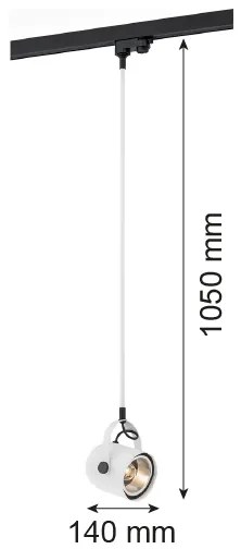 Lustră pentru sistem de șină Argon 4312 NET 1xE27/15W/230V alb