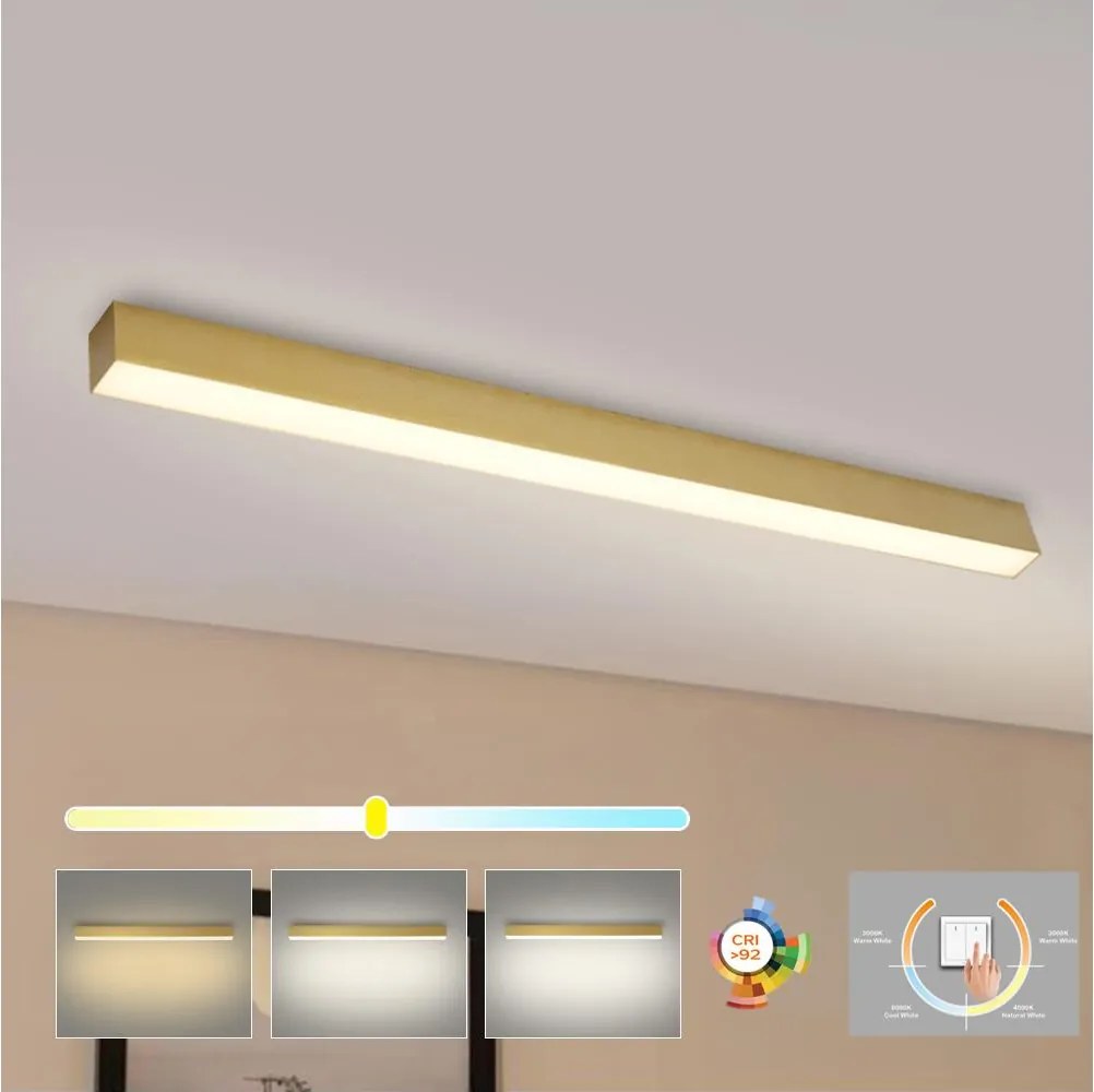 Brilagi SLEEKLINE - Plafonieră LED pentru baie, LED/40W/230V, auriu, IP44