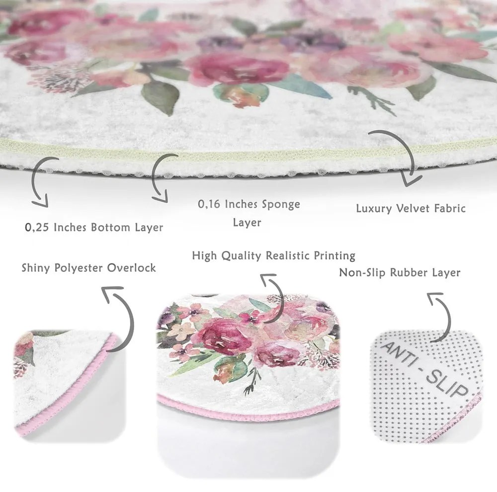 Covor pentru copii roz ø 80 cm Comfort – Mila Home