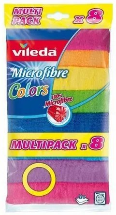 Lavete Vileda Colors din microfibre,  8 buc