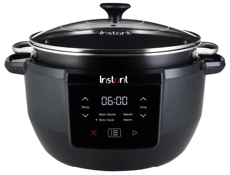 Slow Cooker Instant Pot Superior 140612801, 800W, 7.1L, Pana la 10 portii, 4 programe, Heat Hold, Negru