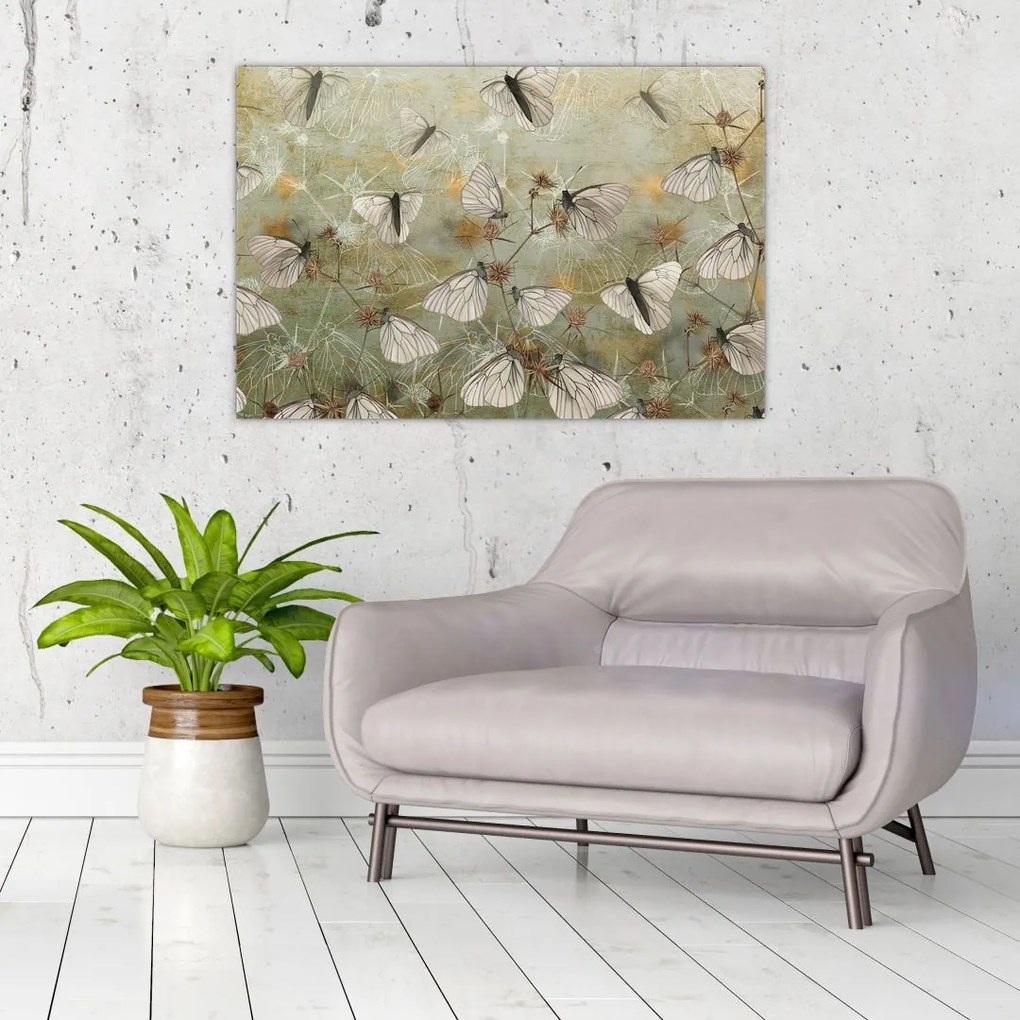 Tablou - Vintege fluturi (90x60 cm)