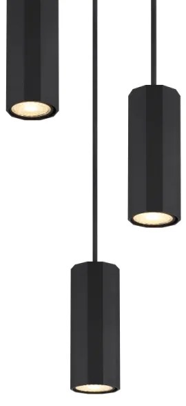 Lustră pe cablu Globo 57918-3HB JAMES 3xGU10/25W/230V negru