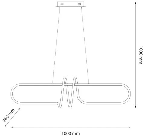 Lustră LED pe cablu VERTIGO LED/54W/230V negru