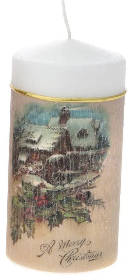 Lumanare decor Merry Christmas 7 x 14 cm