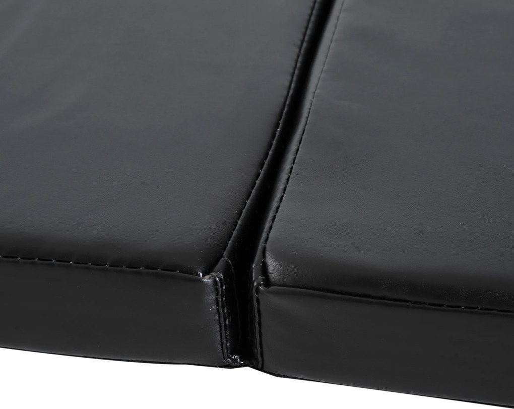HOMCOM Tapet de Gimnastică Pliabil, Tapet Fitness Gros de 5 cm și Antialunecare, 180x60x5 cm, Negru | Aosom Romania