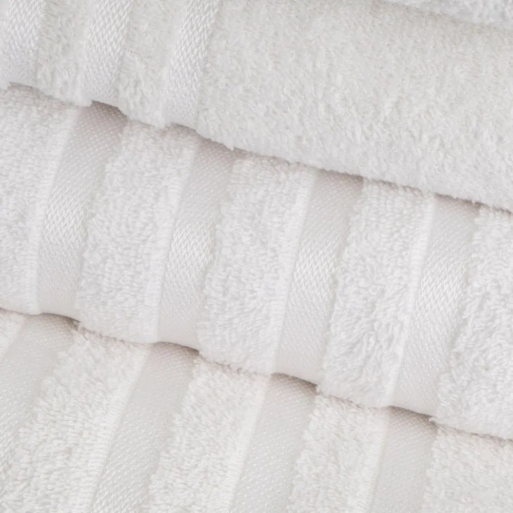 Prosop alb din bumbac din frotir 50x100 cm Simple – Casa Selección