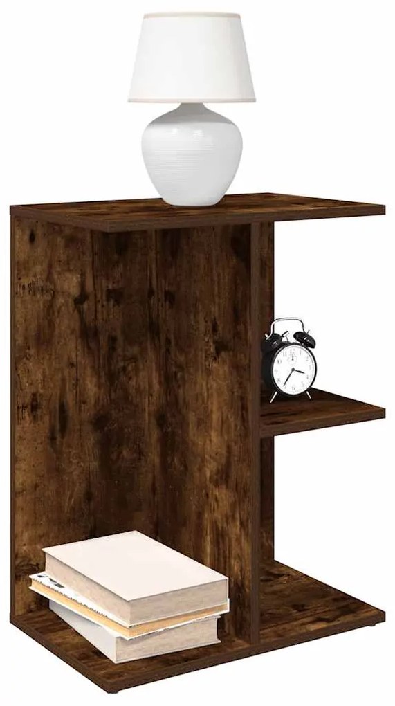 vidaXL Noptiera stejar afumat 46,5x29x61 cm Lemn prelucrat