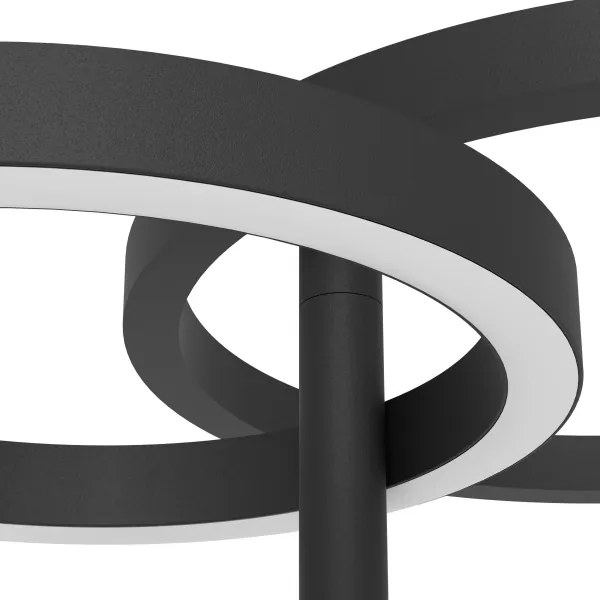 Eglo 901974 - Lampă de podea LED reglabilă CASTELPOTO LED/16W/230V + LED/12W neagră