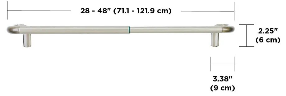 Galerie de perdea extensibilă 71-122 cm din oțel Twilight – Umbra