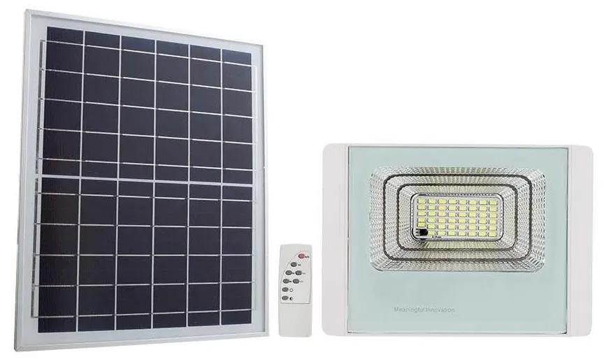 Proiector LED solar de exterior LED/20W/3,2V IP65 6400K + telecomandă