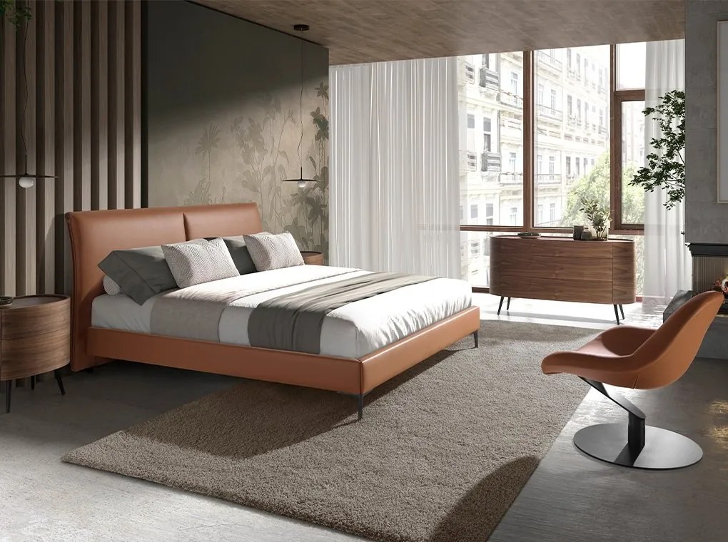 Scaun pivotant confortabil design LUX Brown