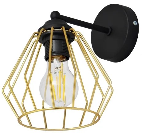Lampă de perete AGAT 1xE27/15W/230V auriu/negru
