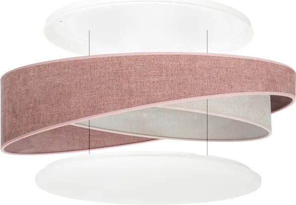 BRILAGI- Plafonieră LED VELVET TWIST LED/24W/230V 4000K Ø 55 cm roz./crem.