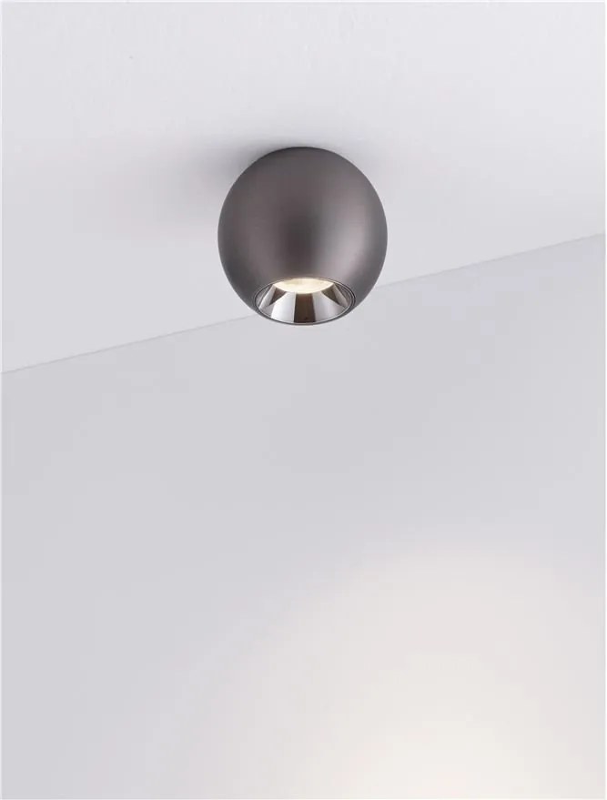 Spot LED aplicat diametru 8,5cm NANO argintiu, NVL-9052031
