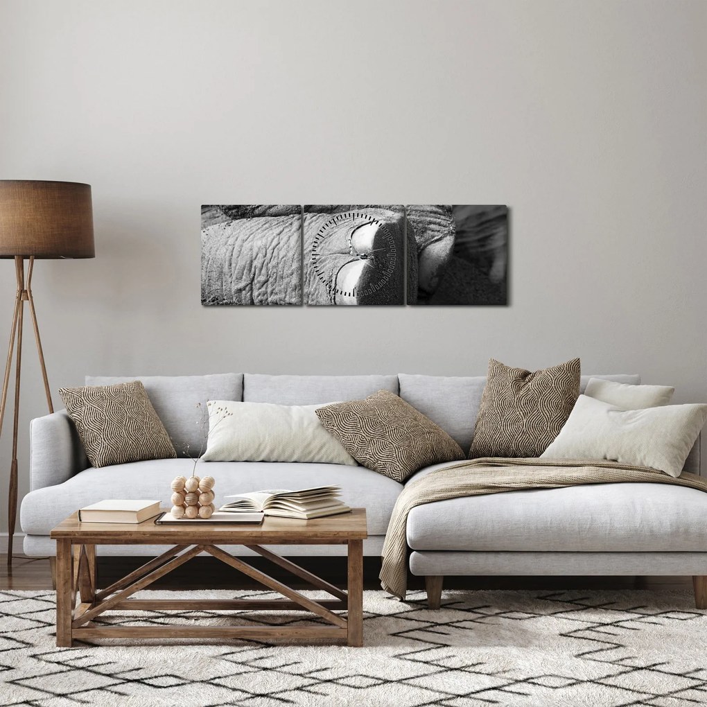 Tablou - Picior de elefant (cu ceas) (90x30 cm)