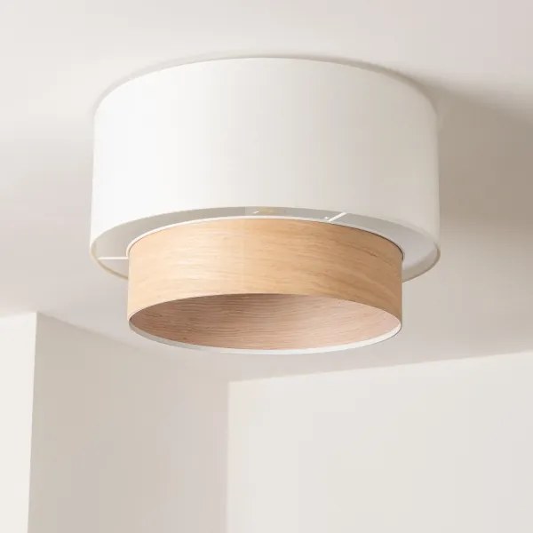 Brilagi - Plafonieră aplicată LED CERIA, 1xE27/40W/230V, Ø 50 cm, alb/bej