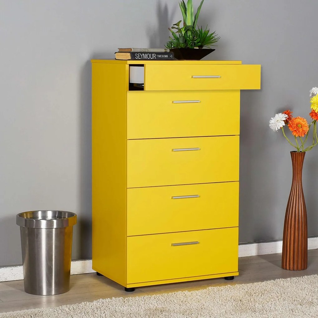 Dulap, Hanah Home, Trendline, 68x108x44 cm, Galben