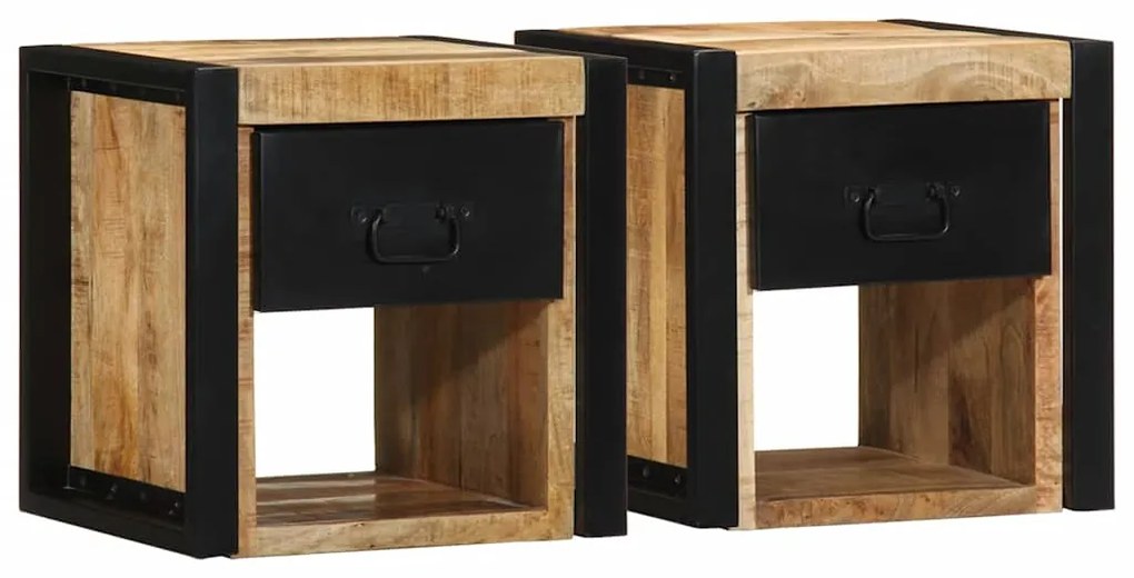 vidaXL Noptiere 2 buc 40x35x40 cm lemn masiv de mango