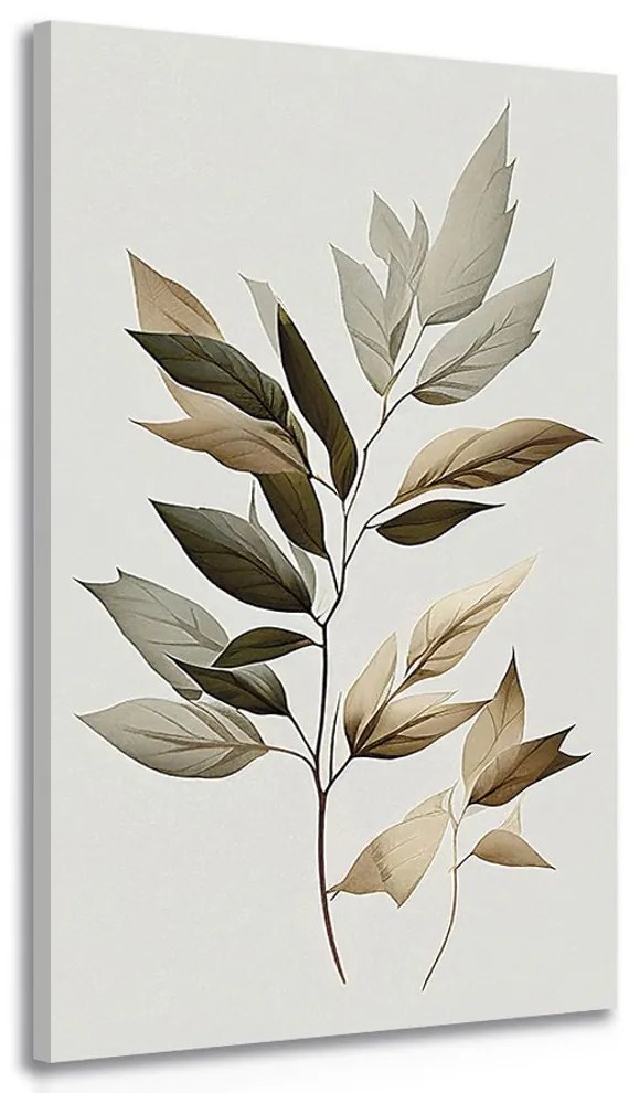 Tablou frunze de lux cu atingere de minimalism