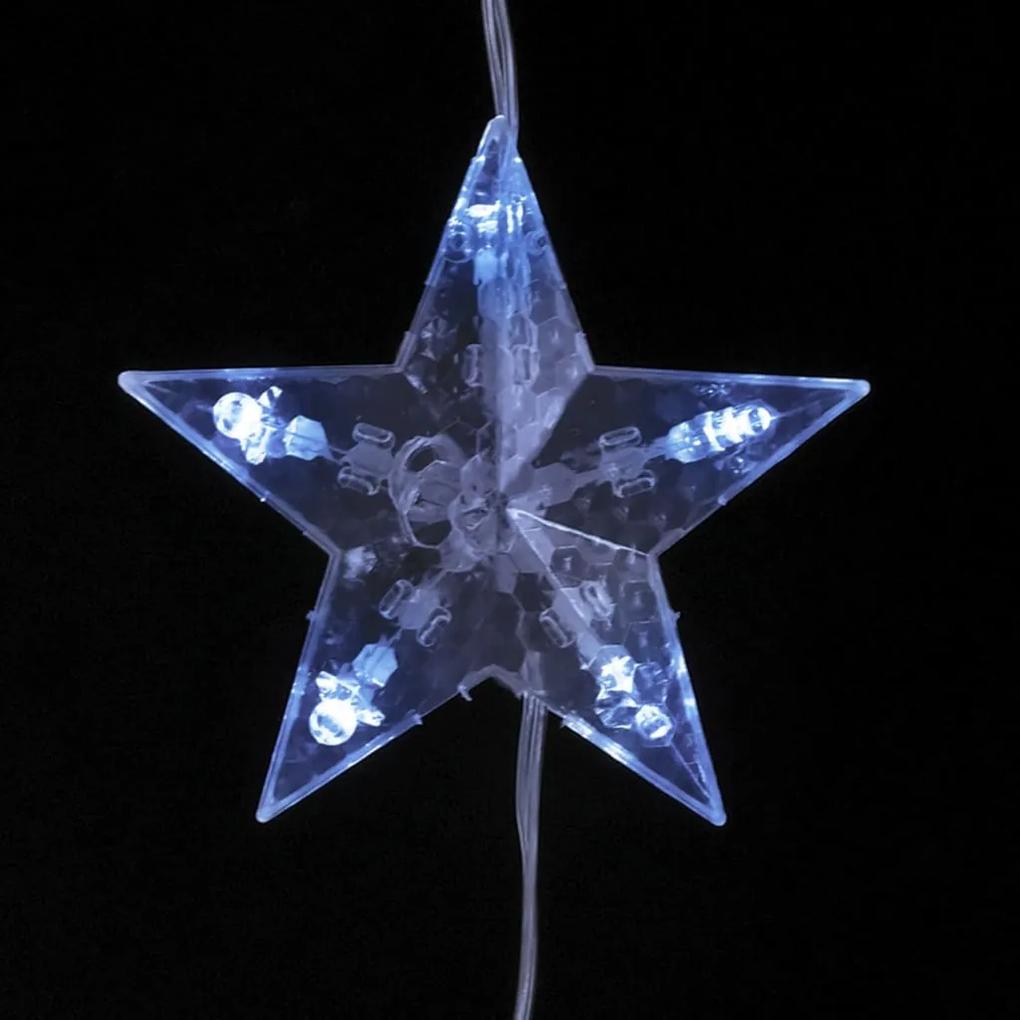 Instalatie lumini tip perdea stele 500 LED albastru 8 functii 1, Albastru, 500