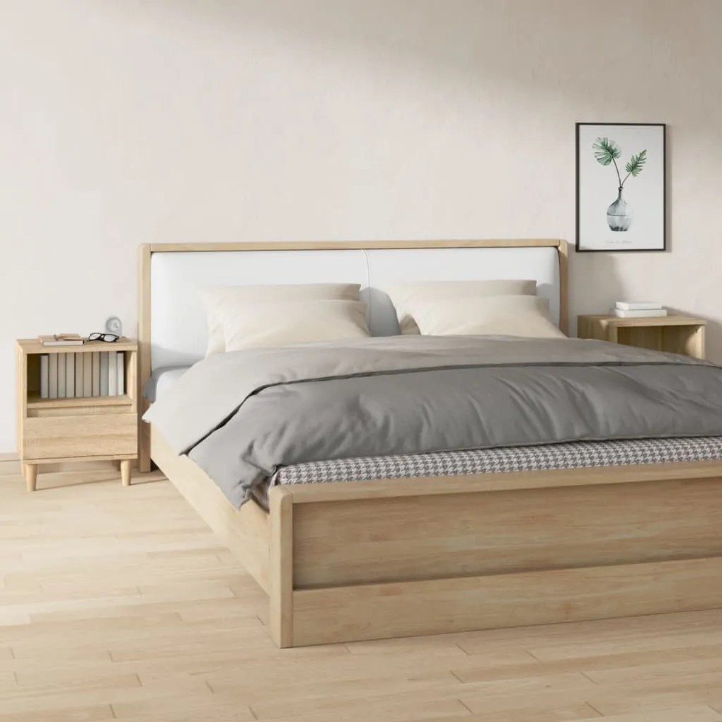 821801 vidaXL Noptiere, 2 buc., stejar sonoma, 40x35x50 cm